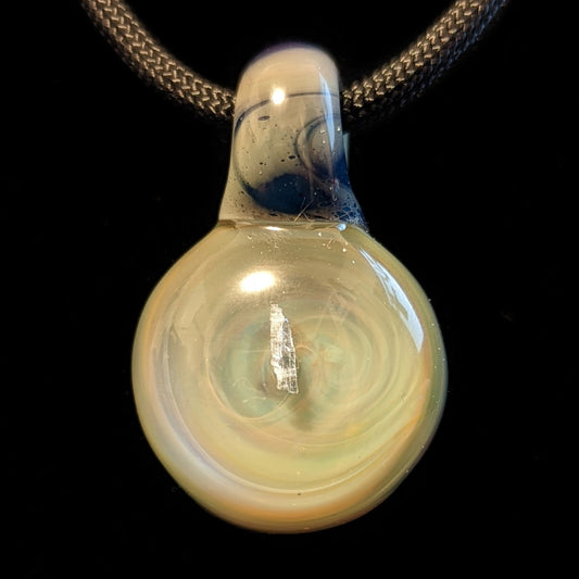 Glass Swirl Pendant with Blue Kyanite